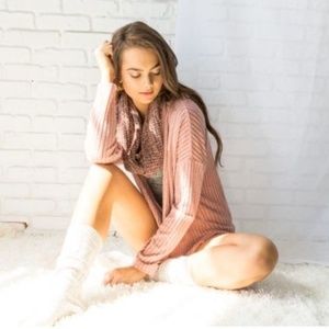 Brushed Rib Soft Button Down Cardigan